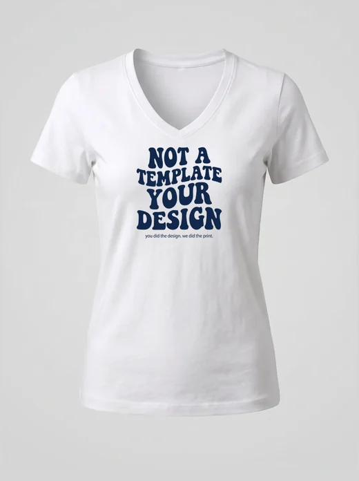Sample print: Women's heavy cotton V-neck T-shirt