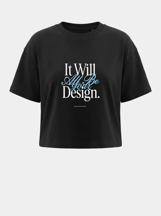 Sample print: Women's heavyweight crop top